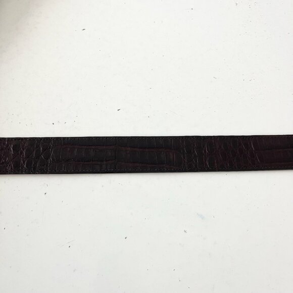 NEW Rod Patrick Boots Mens Western Belt 1.5 in Taper 32 in Brown Caiman Leather - Picture 5 of 8